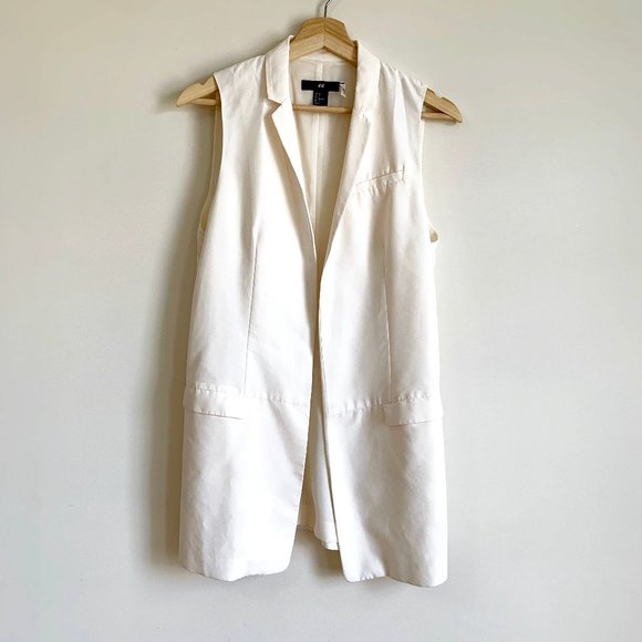 H&M | White Long Vest - Picture 1 of 6